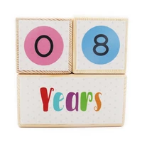 3pcsset wooden baby age milestone blocks newborn birth gift souvenir photography tool accessories baby educational toy