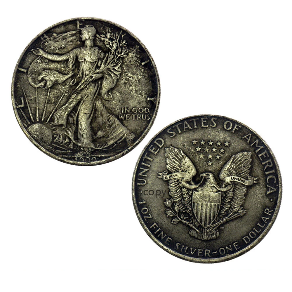 1900Statue of Libert 22 шт. древняя Хобо копия из никеля евро монета сша Морган Статуя Свободы Серебряная монета долларов американский Орел подарки для мужчин Прямая поставка - Цвет: 1900Statue of Libert