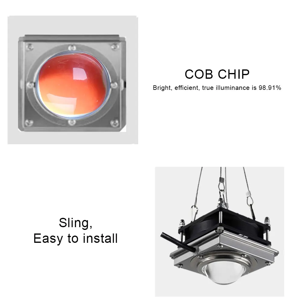300Вт COB LED Растительный ростовой светильник для цветка, внутреннего гидропонного теплицы полного спектра растущей лампы расти.