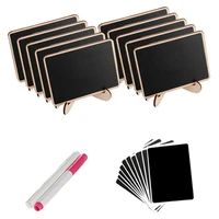mini chalkboard label signs 10 pack framed easel stand wooden blackboard for buffet food signs wedding place cards