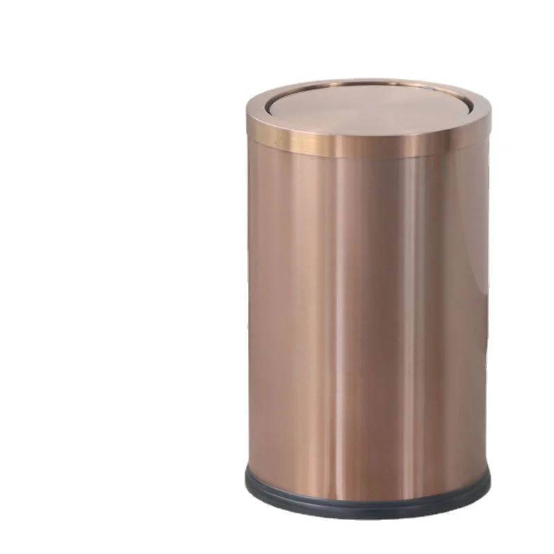stainless steel luxury gold trash can bedroom home office bathroom trash bin kitchen cabinet storage poubelle storage bs50tc free global shipping