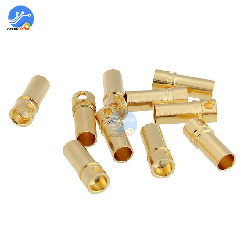 10Pairs(=20pcs/lot) RC 3.5mm Male/Female Gold-plated Bullet Banana Plug Connector New | Электроника