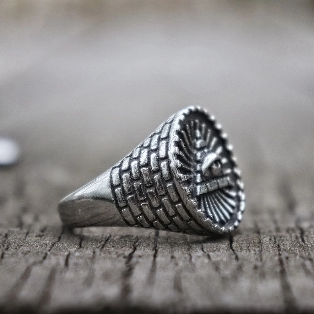 Мужское кольцо с треугольным глазом из нержавеющей стали в стиле панк|Кольца| |