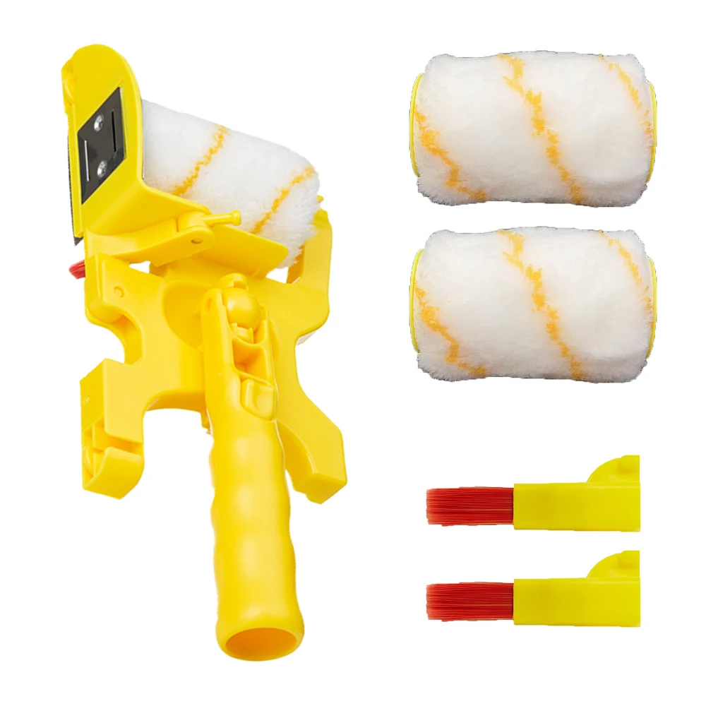 

Clean-Cut Paint Edger Roller Brush Painting Tools Roller Paint Brush Clean-Cut Paint Edger Wall Painting Roller Brush Set