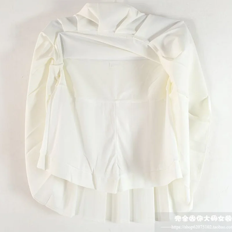 

IEQJ Women Korean Style Short-sleeved Printed Sailor Collar Chiffon Shirt Top Blouse New Loose Fashion Tide Spring Autumn 2021
