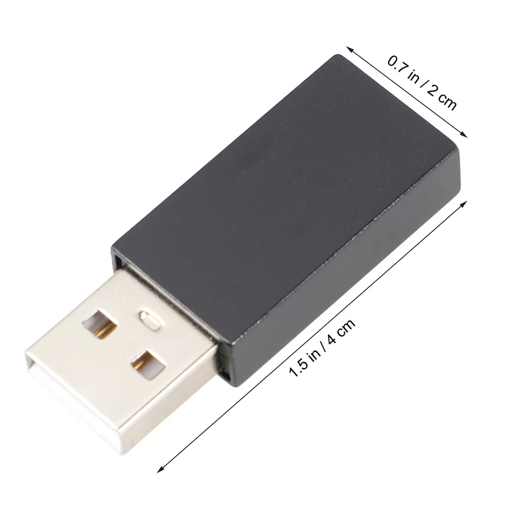 

USB Data Blocker Small Practical Safe Computer USB Data Privacy 2.0 Blocker for Home Office (Black Pearl Bag Package)