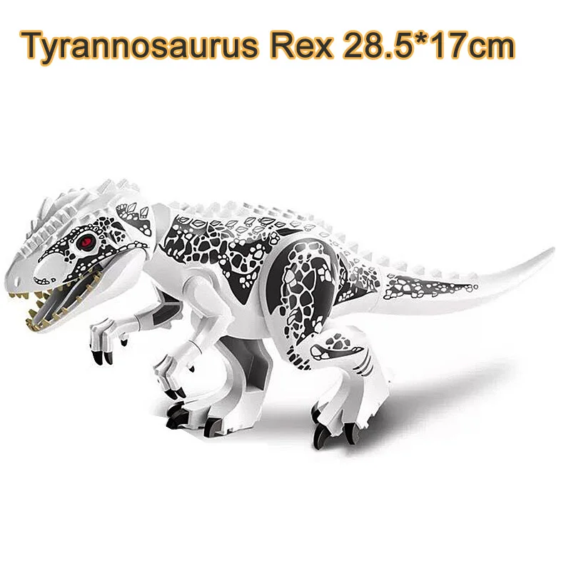 

Jurassic Dinosaur World Tyrannosaurus Rex Velociraptor Animal Figures Building Blocks Boy Birthday Gift Kids Toys