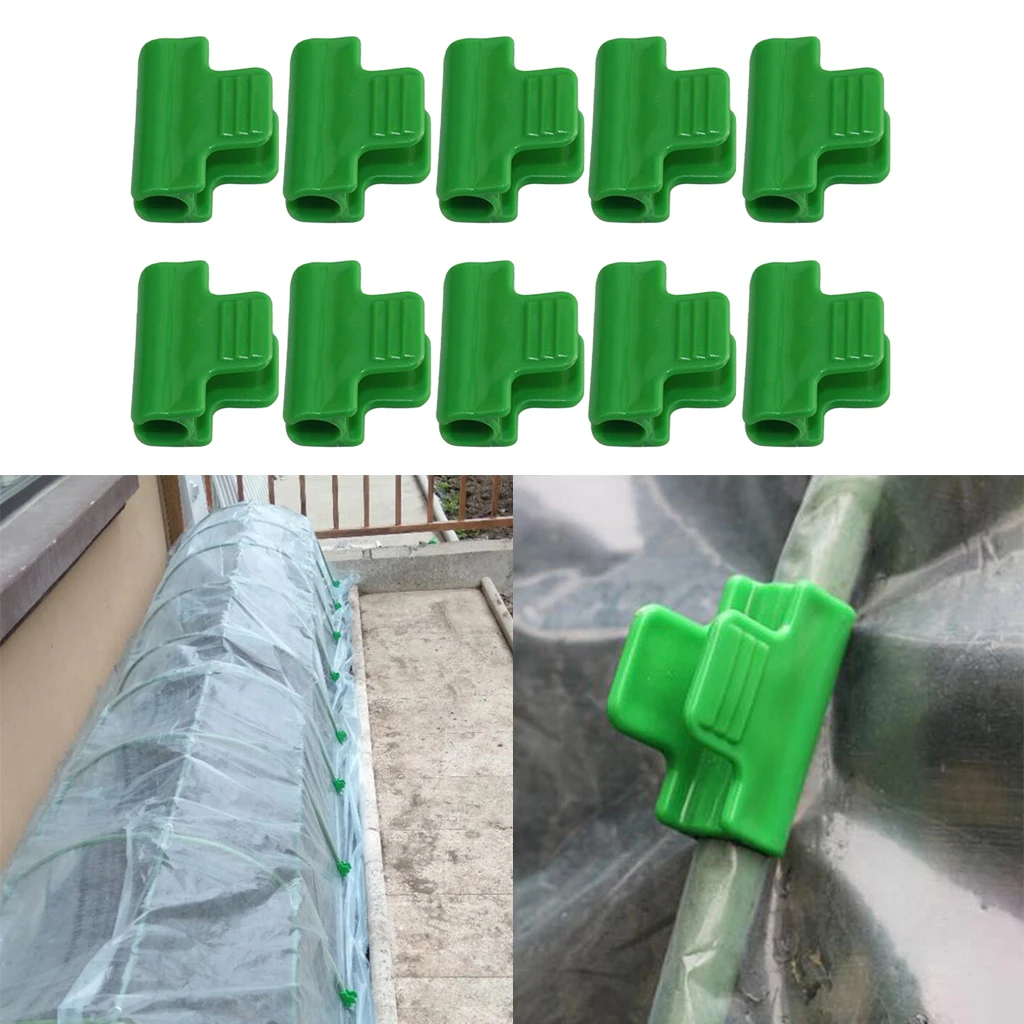 10Pcs Plastic Pipe Clamps For Greenhouse Frame Film Sunshade Net | Дом и сад