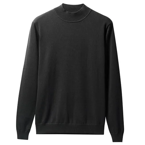 09Black Giordano женская водолазка с круглым воротом и длинными рукавами, из натурального хлопка - Цвет: 09Black