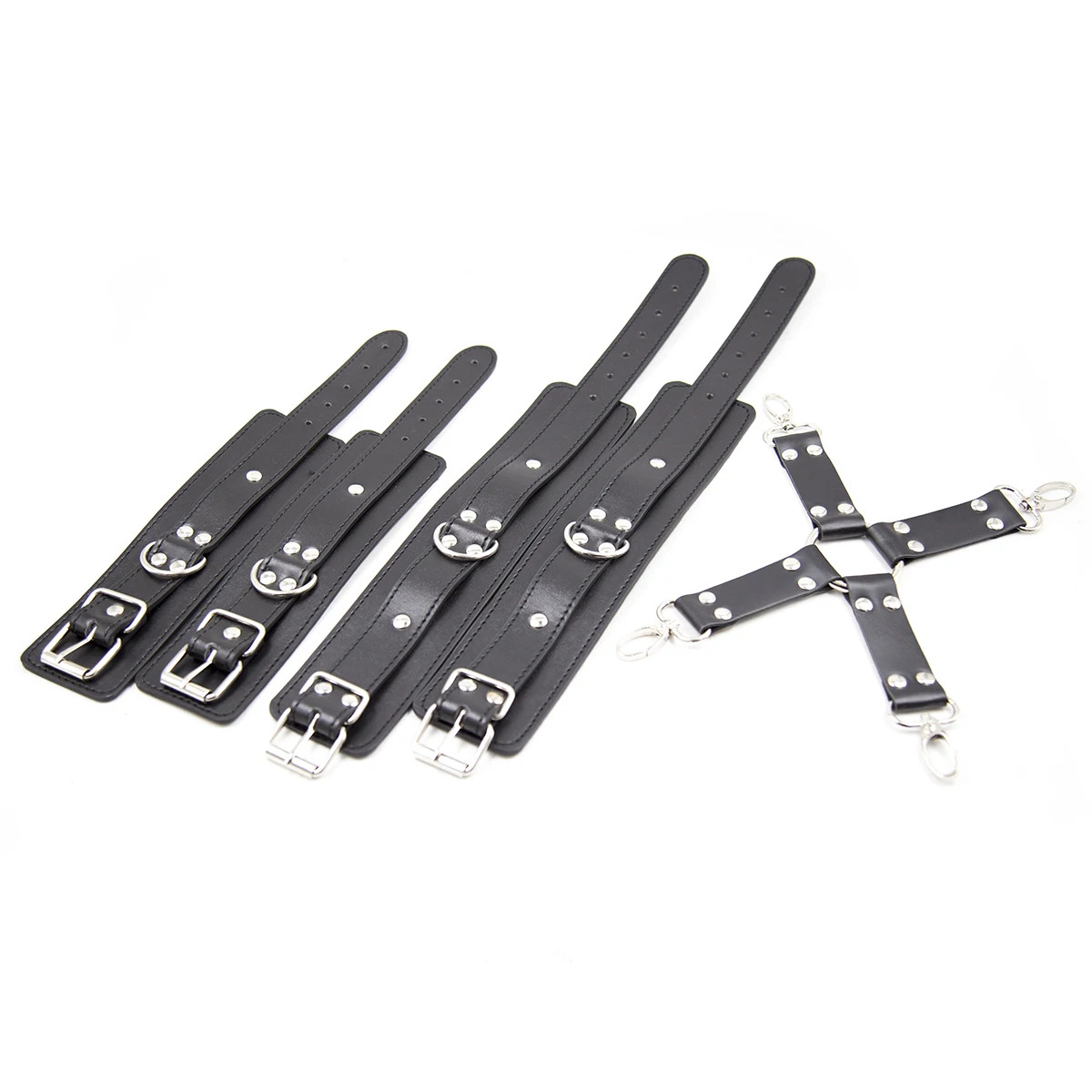 Тьерри из искусственной кожи SM игрушка запястья и лодыжки манжеты бондаж