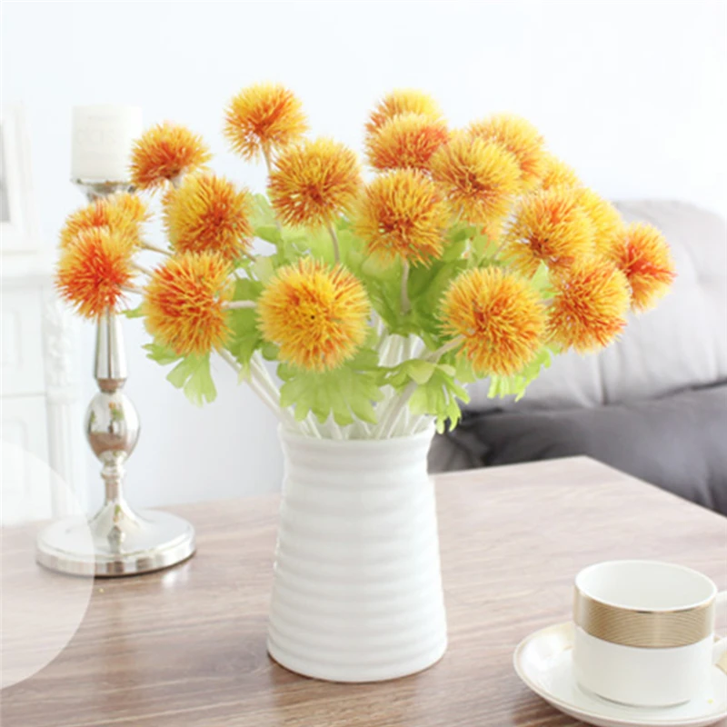 

Bouquet Grass Ball Artificial Dandelion Flower Home Floral Festival Decor