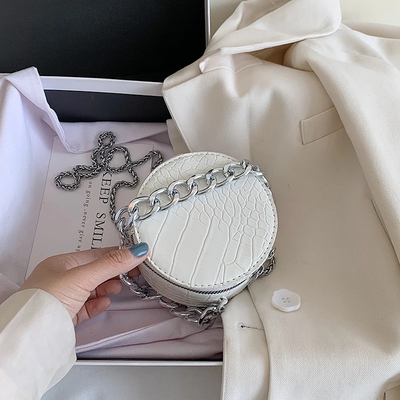 Миниатюрная круглая Сумка тоут с узором под камень Новинка лета 2020 женская