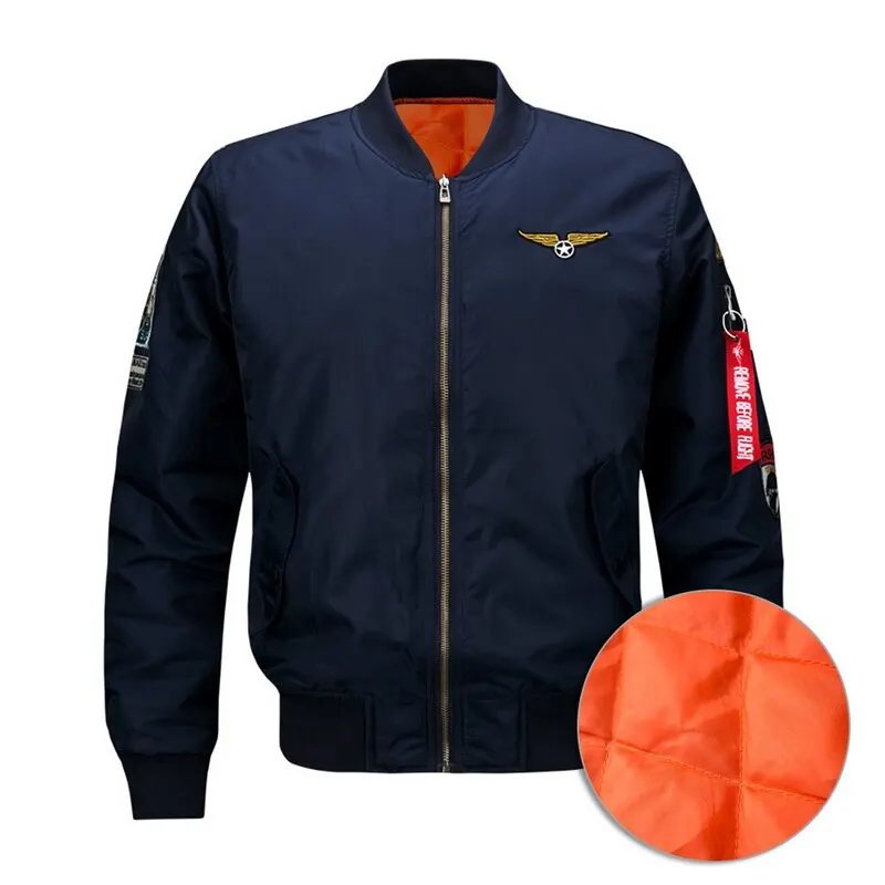 HEFLASHOR вышивка мужская зимняя куртка Осень молния Застежка бейсбольная 1 короткая