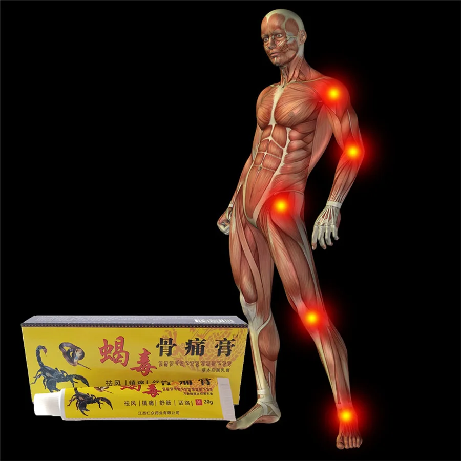 1 шт. Здоровый Уход медицинский мазь Яда скорпиона обезболивающий крем шеи нижней