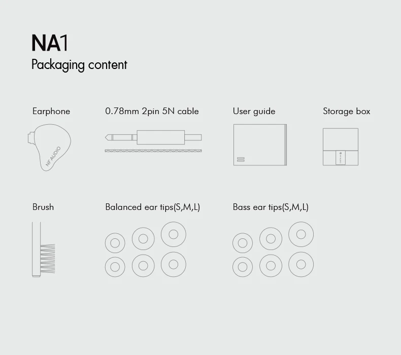 NFAUDIO NA1 динамические наушники-вкладыши монитор NF аудио NA1 HiFi музыкальные наушники
