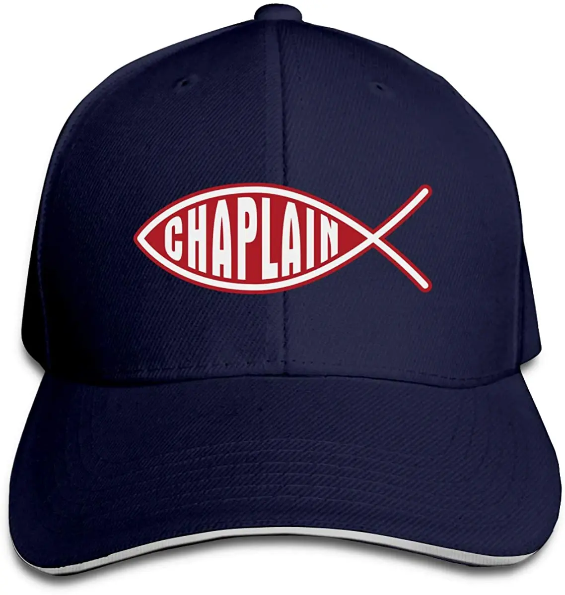 

Chaplain Christian Fish Men Cotton Classic Baseball Cap Adjustable Size