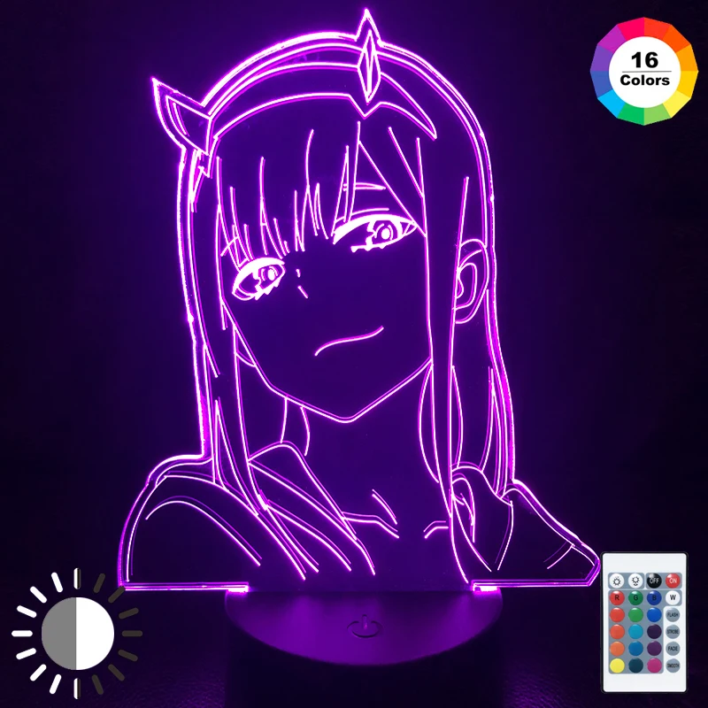 3d ночник с аниме Zero Two для детской комнаты девочек спальни декоративный