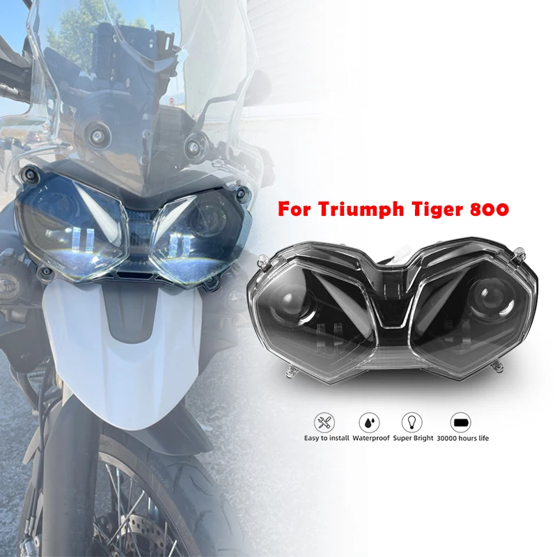 （CE certification）LED Headlight  Angel Eyes DRL Replacement Headlight For Triumph Tiger 800/Tiger Explorer