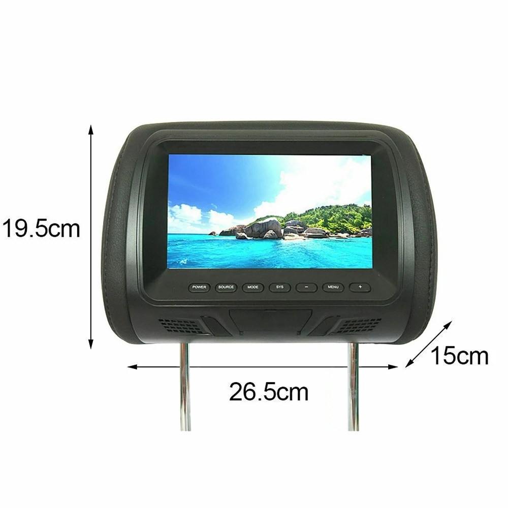 

Universal 7 inches Automobile Car Headrest Monitor Rear Seat Entertainment Multimedia Player DC 12V General AV USB SD MP4