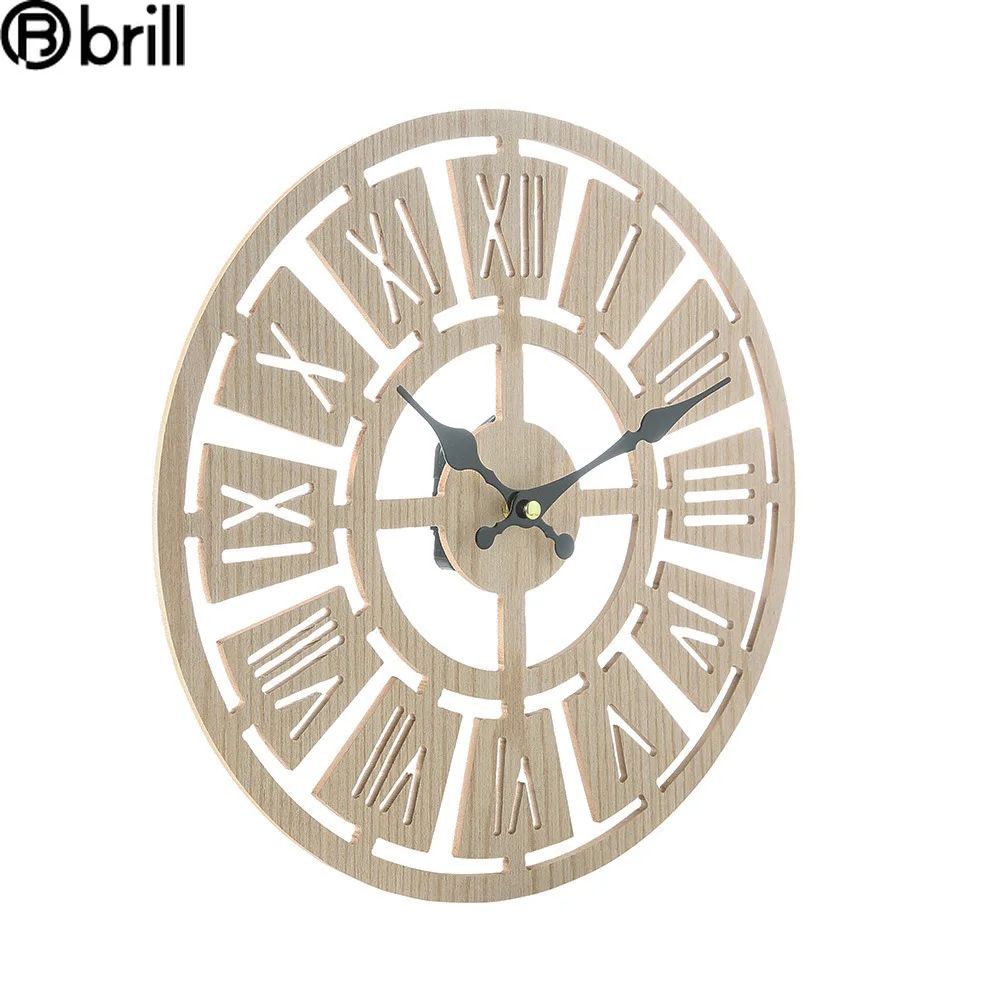 

Large Creative Wall Clock Wood Home Decor Decoration Clock Mechanism Living Room Bedroom Silent Horloge Murale Design Moderne