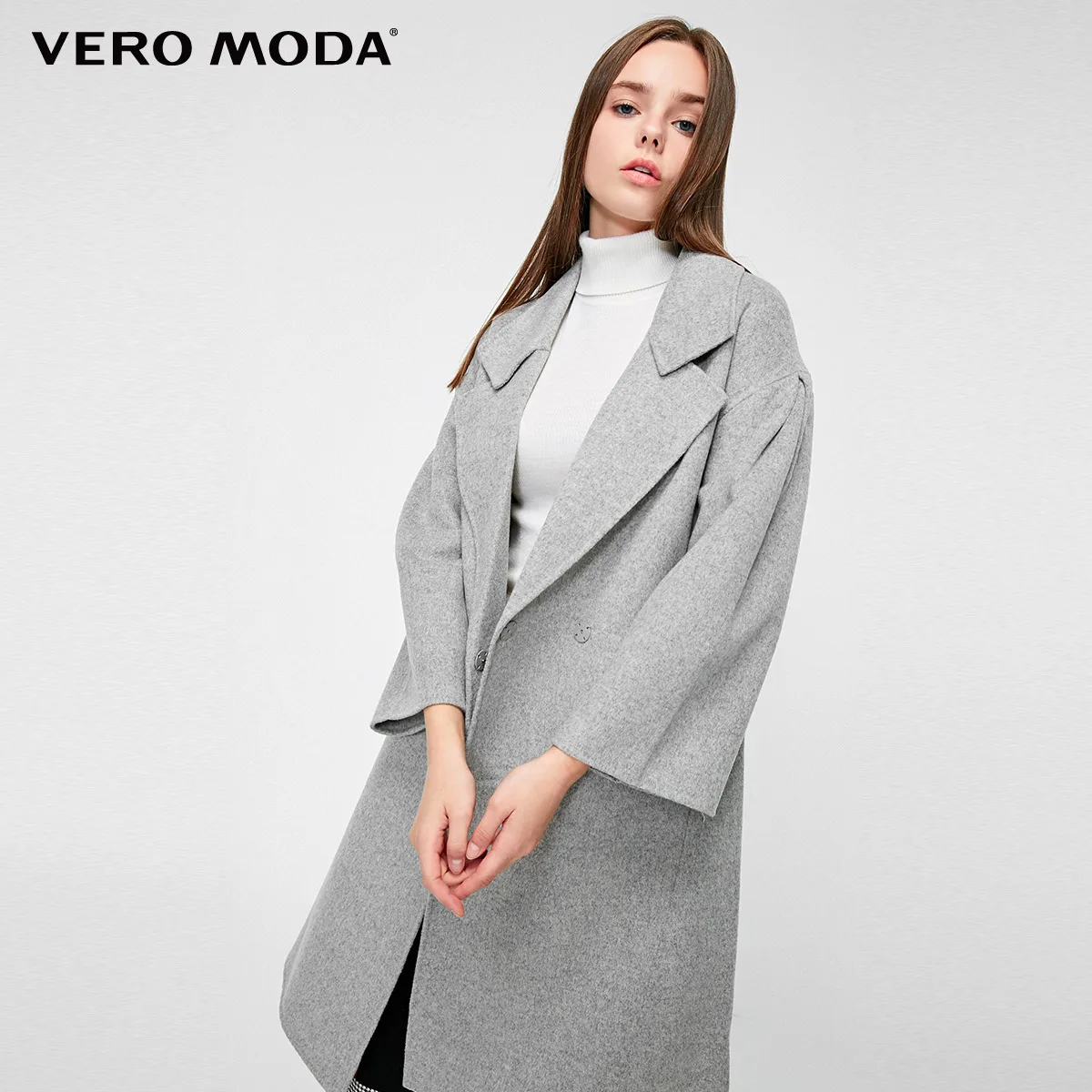 Vero Moda женская новая Ins лацкане невидимая пряжка с плеча шерстяное пальто | 318327563