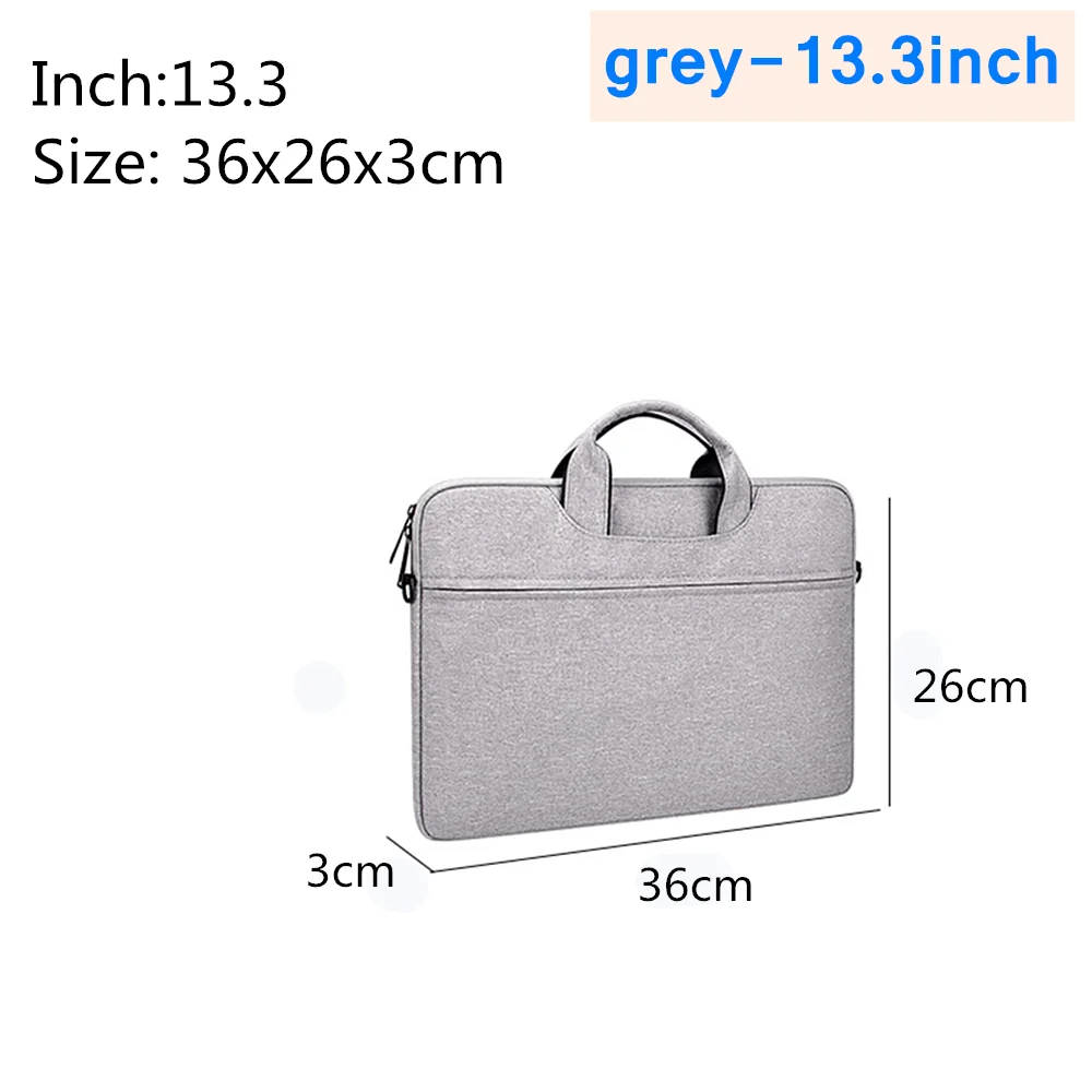 grey-13.3inch Сумка для ноутбука 13,3, 14,1, 15,4, 15,6 дюймов, водонепроницаемая сумка для ноутбука Apple, чехол с вкладышем, Защитная сумка для ноутбука унисекс - Цвет: grey-13.3inch