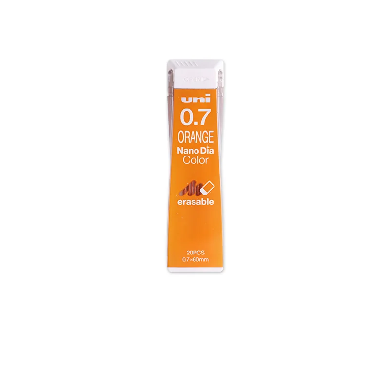 1 pc Orange 1 шт. UNI Nano Dia 0,7-202NDC 0,7 мм красный/синий/мятно-голубой/оранжевый/зеленый/розовый/Лавандовый/механический карандаш свинцовый цветной грифель - Цвет: 1 pc Orange
