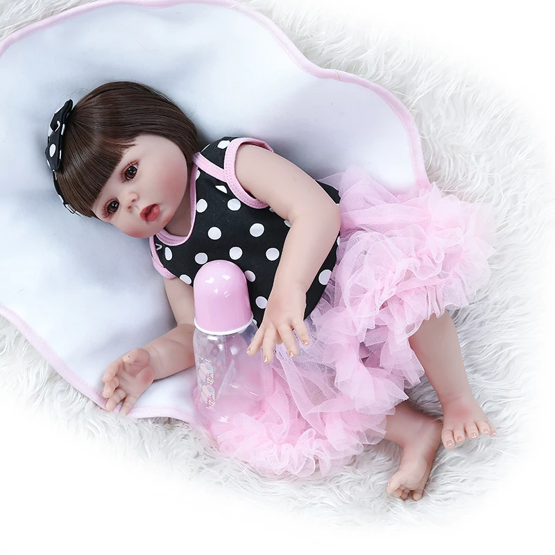 NPK 48 см кукла bebe младенец получивший новую жизнь Кукла для маленьких девочек большие глаза сладкое лицо очень мягкий гибкий полный корпус силиконовая игрушка для ванной водонепроницаемый