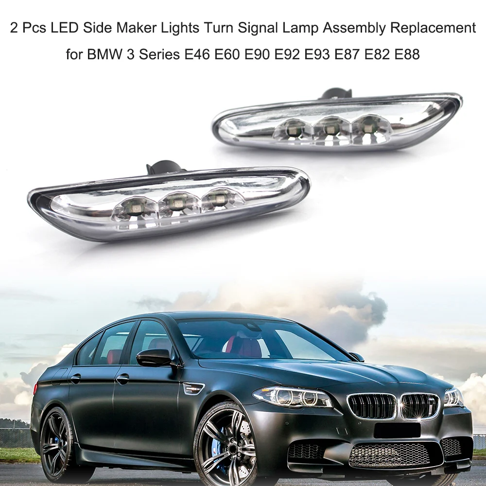 2 шт. светодиодные боковые лампы для BMW 3 серии E46 E60 E90 E92 E93 E87 E82 E88|Сигнальная лампа| |