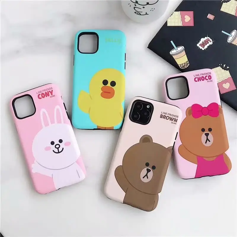 Милый чехол с мультяшным медведем, Кроликом, уткой для iphone 7, 8, 6, 6s PLUS, мягкий силиконовый чехол, задняя крышка для iphone X, XS, MAX, XR, 11 pro, max, Новинка