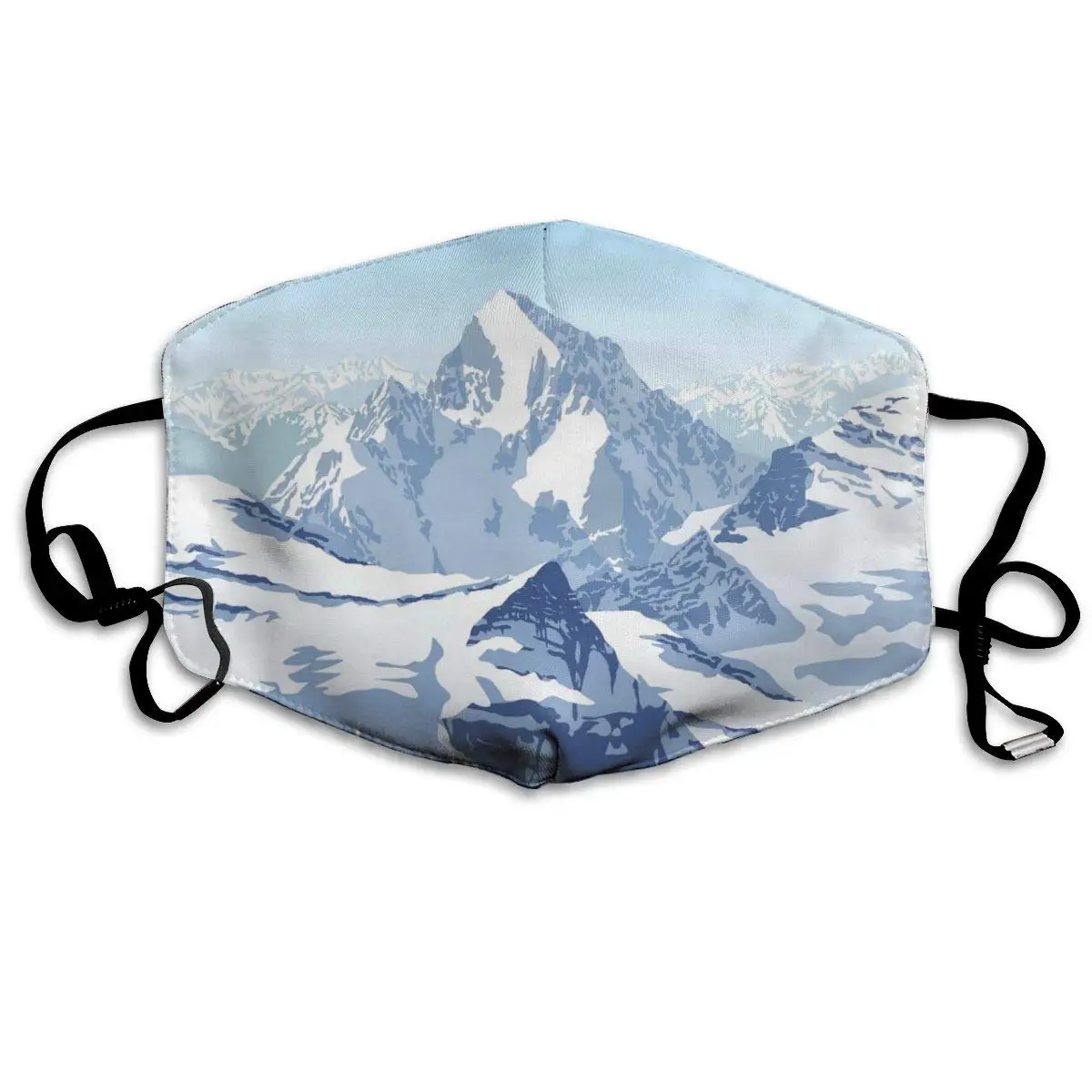 

Mouth Mask Cartoon Like Mountain Print Masks - Breathable Adjustable Windproof Mouth-Muffle, Camping Running for Women and Men