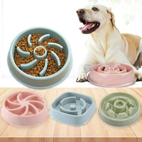 several kinds of environmental protection food grade plastic pet dog cat food basin anti choking slow food dog bowl 2021