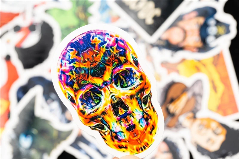 50 шт. Смешанная упаковка Прохладный Рок наклейки комплект пикантные череп ужас