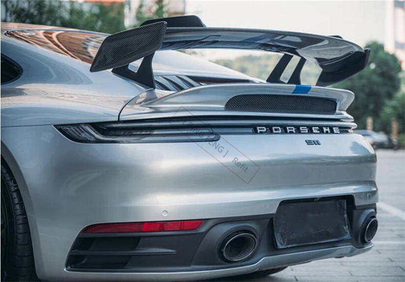 Спойлер для заднего крыла багажника Porsche 992 911 2019 2020 2021 2022 натуральное углеродное