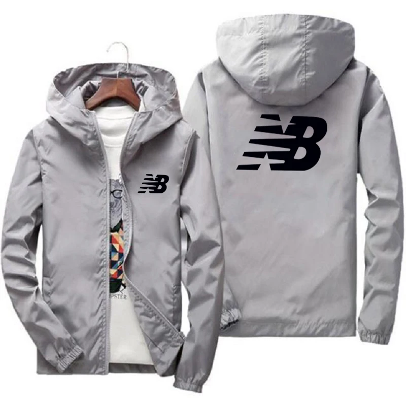 

NB spring and summer new bomber jacket men's and women's casual windbreaker zipper thin section hooded men's jacket M-7XL