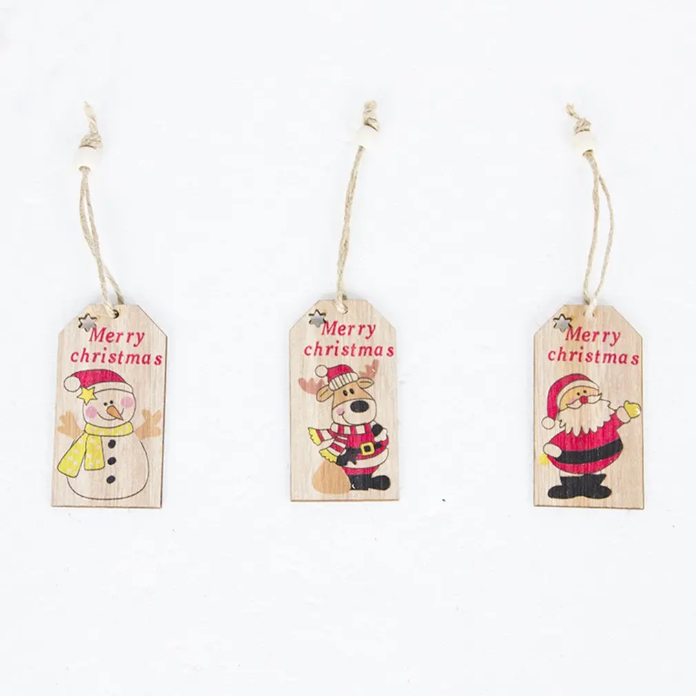 Рождественская елка украшения тег Рождество креативный деревянный кулон