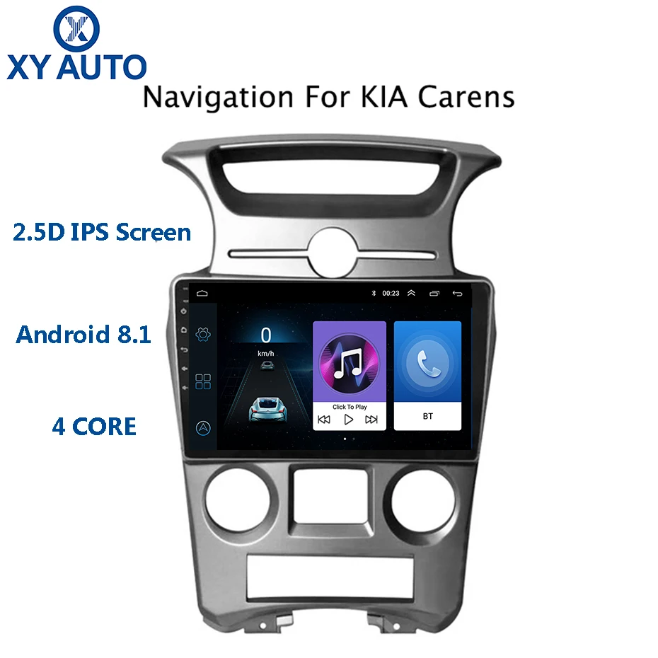 Полноэкранный сенсорный экран 9 дюймов 2.5D IPS HD Android 8 1 NAVI для Kia Carens 2007 2011 с Bluetooth USB Wi