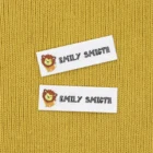 120 шт пользовательские наклейки с логотипами, имя, гладить на этикетке, бирки для одежды на заказ, органические хлопковые этикетки (YT116)