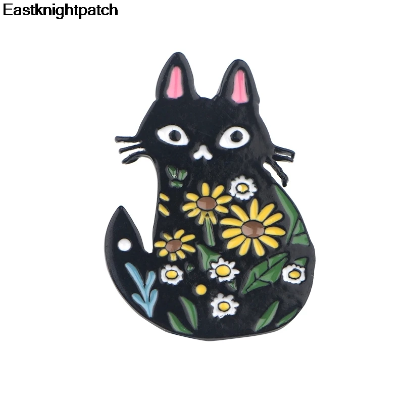 Забавный кот мультфильм милый цинковый сплав значки для галстука para рубашка