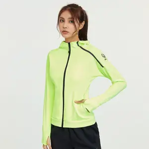 Fitness Clothes for Women Autumn Winter New Zipper Tight-fitting Long-sleeved Sports Jacket Running Training Breathable Fitness