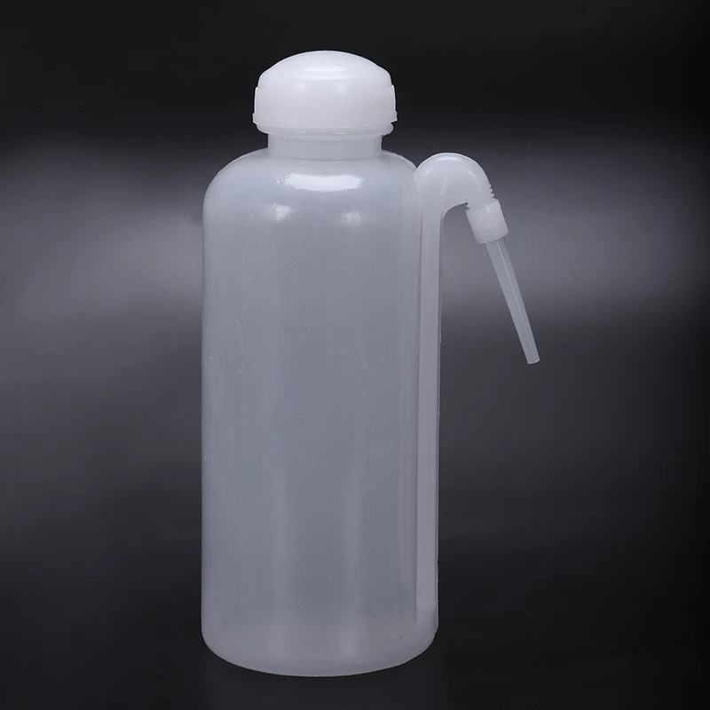 

Screw On Tip Plastic Tattoo Washing Lab Squeeze Wash Bottle 500ml Clear White