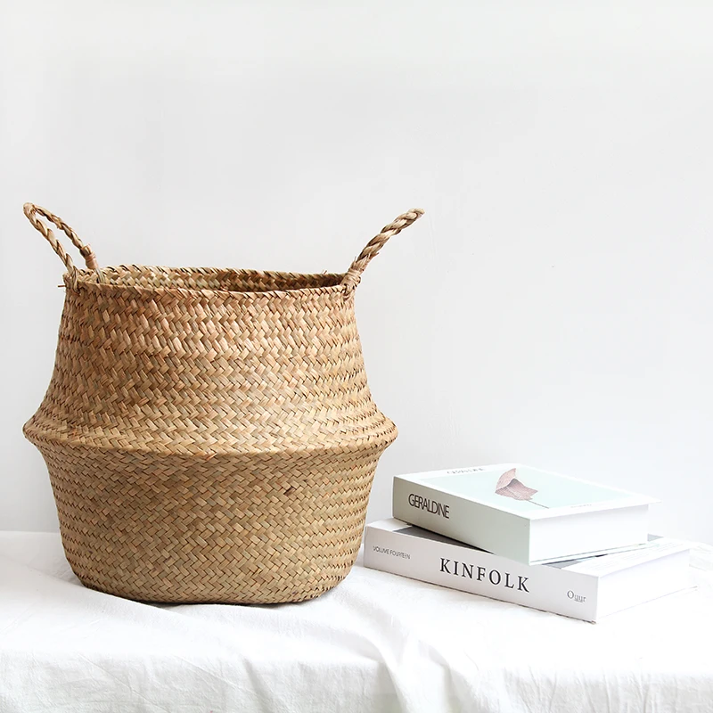 Toys Storage Baskets - Seagrass Wicker Hanging Flower Pot Basket for Laundry and Home Organization image 3
