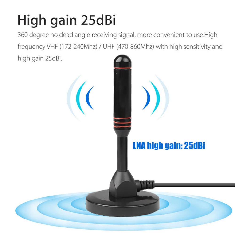 Kebidu 200 миль Ультра HD ТВ усилитель сигнала 1080P антенна 25 дБ внутренняя цифровая