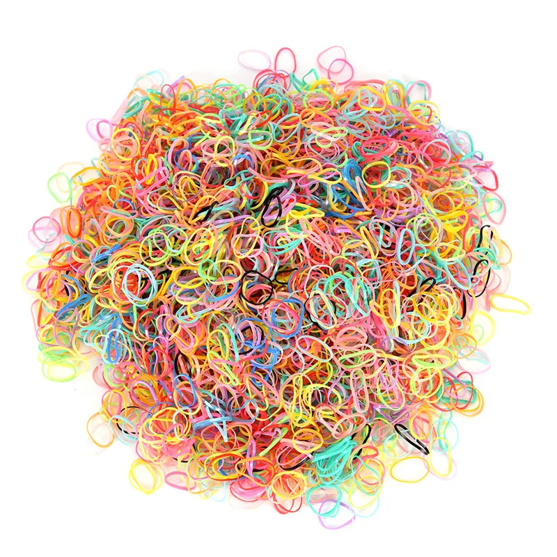3000 шт./пакет Детские ТПУ держатели для волос Резинки из эластичной ткани девочек