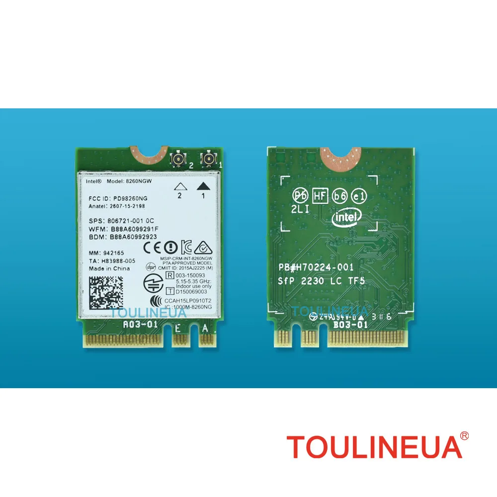 Совершенно новая Двухдиапазонная беспроводная карта Intel-AC 8260 8260NGW vPro 8260ac ac BT4.2 5G 867