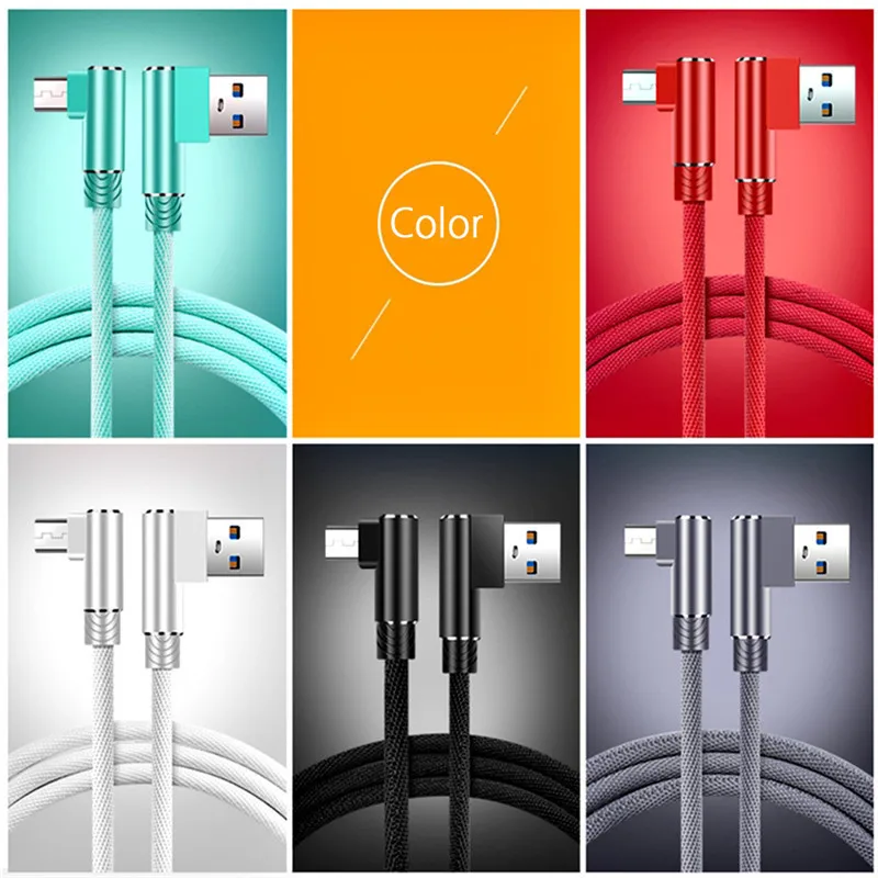 Локоть usb type C Micro IOS кабель для быстрой зарядки Синхронизация данных провод шнур 1