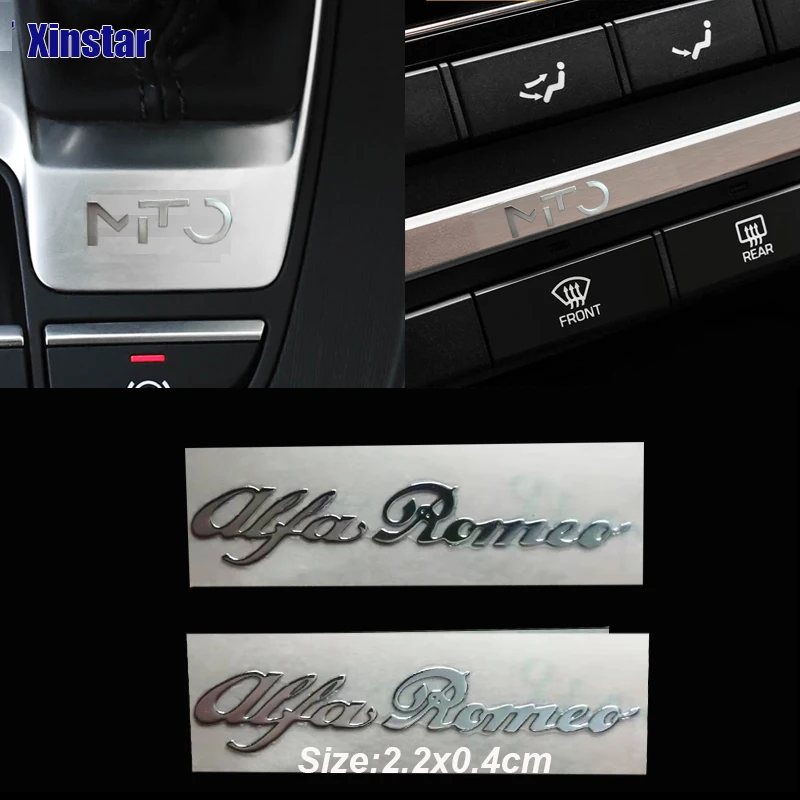 

5 шт. наклейки из нержавеющей стали для Alfa Romeo Giulia Giulietta 159 156 MITO Stelvio 147 Sportiva, автомобильные аксессуары