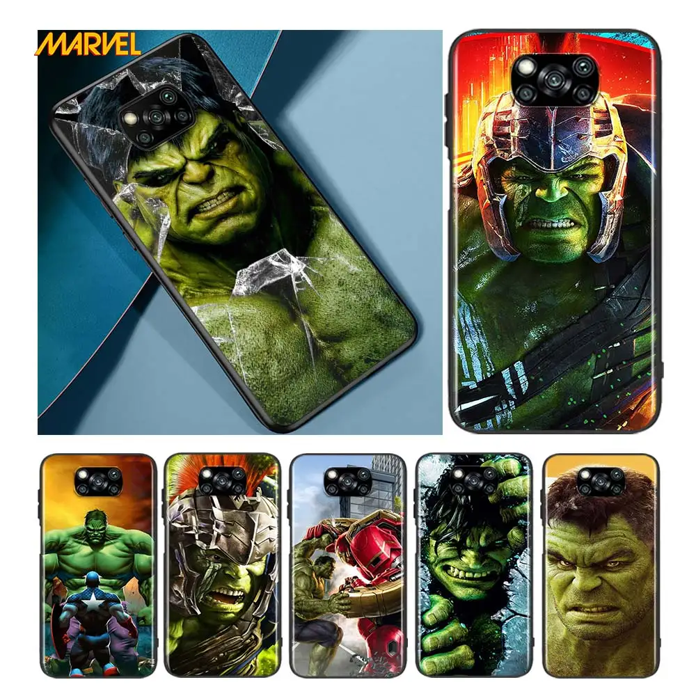 

Hulk marvel hero for Xiaomi Poco X3 NFC X2 M3 M2 F2 F3 Pro C3 F1 A2 Lite Mix3 Play Silicone Soft Black Phone Case