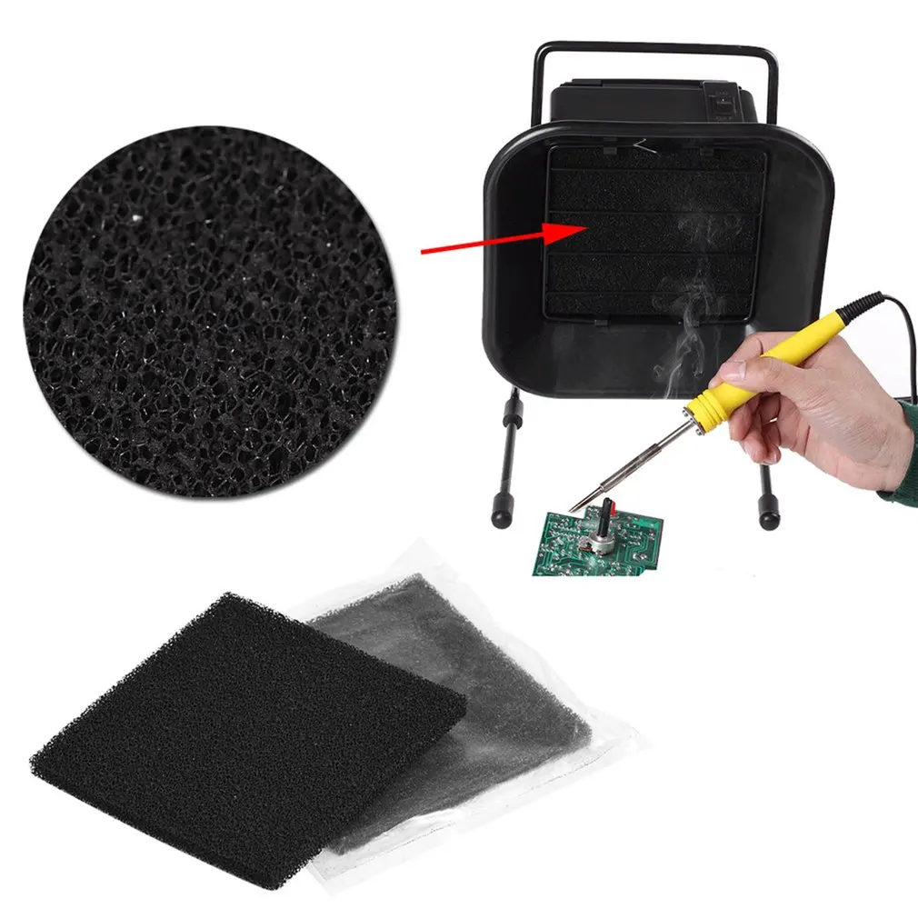

10pcs Welding Exhaust Smoking Cotton Activated Carbon Filter Sponge Filter Cotton Filtering Tools Filter