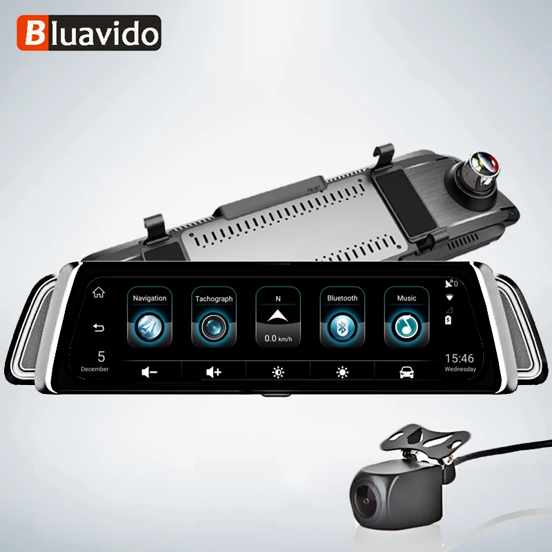 Bluavido 4G ADAS 9 35 &quotавтомобильное зеркало Android камера памяти GPS навигация FHD 1080P